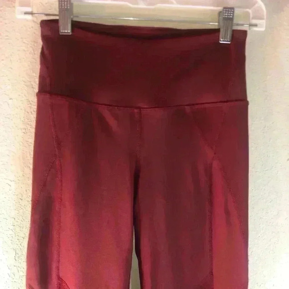 Free People Movement Wine Mesh Lira Leggings size XS - Picture 5 of 6
